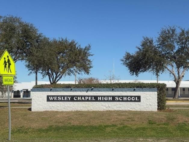 view of community sign