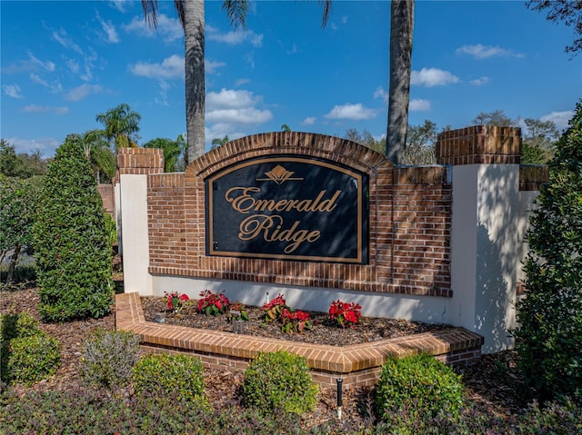 view of community sign