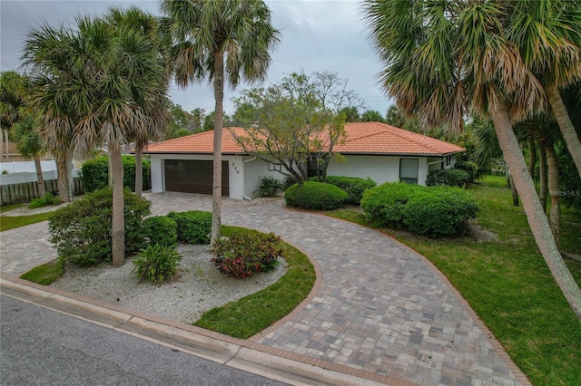 view of front of house featuring a garage