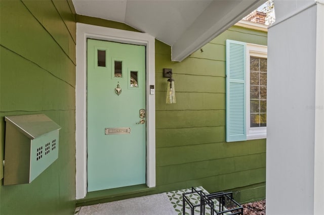 view of doorway to property