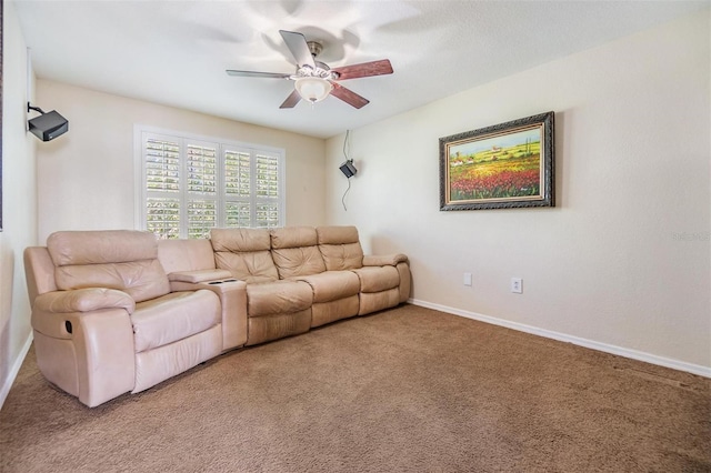 2786 Countryside Blvd Unit 2, Clearwater, FL 33761 - living room with ceiling fan and carpet flooring