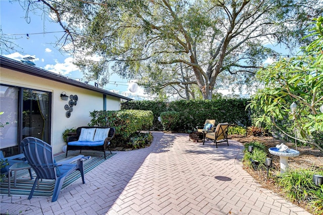 view of patio / terrace with fence