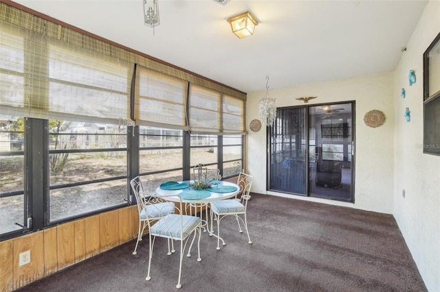 view of sunroom