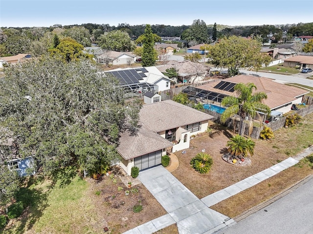 bird's eye view featuring a residential view