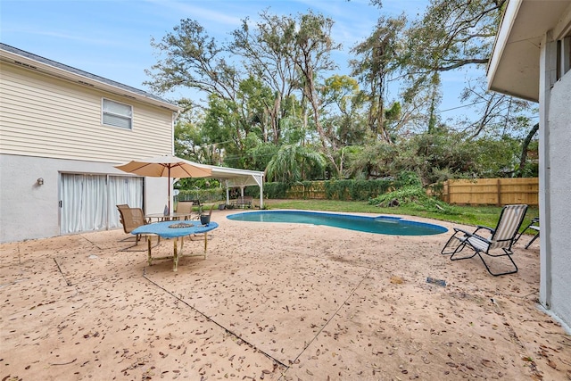 view of pool featuring a patio