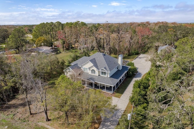 aerial view with a view of trees