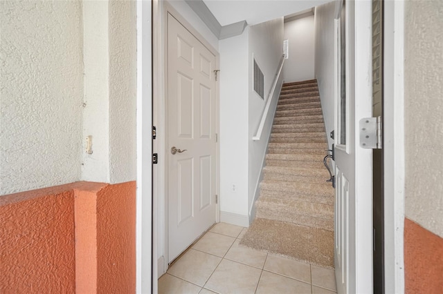 interior space featuring tile patterned flooring