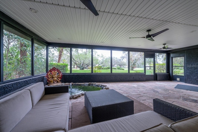 view of sunroom