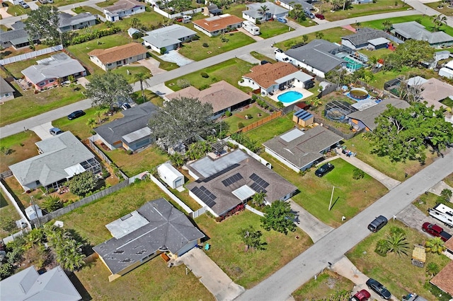 birds eye view of property featuring a residential view