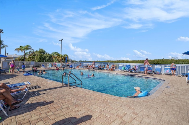view of pool with a patio