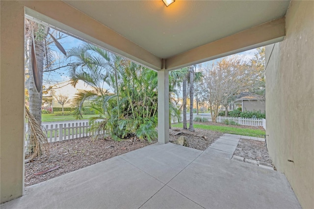 view of patio with fence