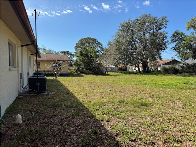 view of yard with cooling unit