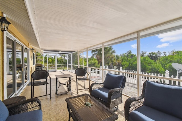 sunroom featuring plenty of natural light