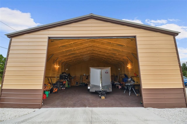 view of outdoor structure featuring a garage