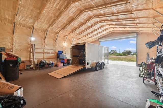 view of unfinished attic