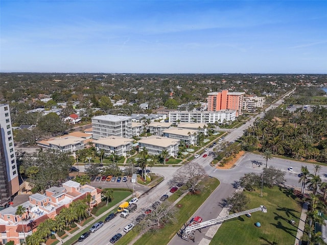 bird's eye view featuring a view of city