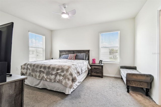 16126 Sunday Stroll Way, Odessa, FL 33556 - carpeted bedroom with baseboards and a ceiling fan