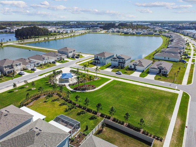 16126 Sunday Stroll Way, Odessa, FL 33556 - aerial perspective of suburban area with a large body of water