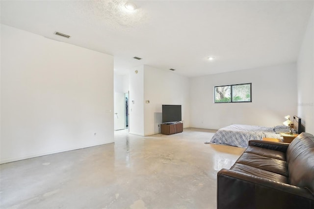 bedroom with a textured ceiling