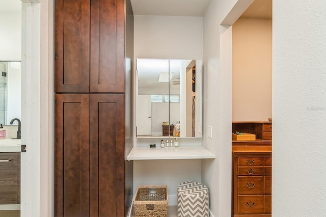 bathroom with vanity