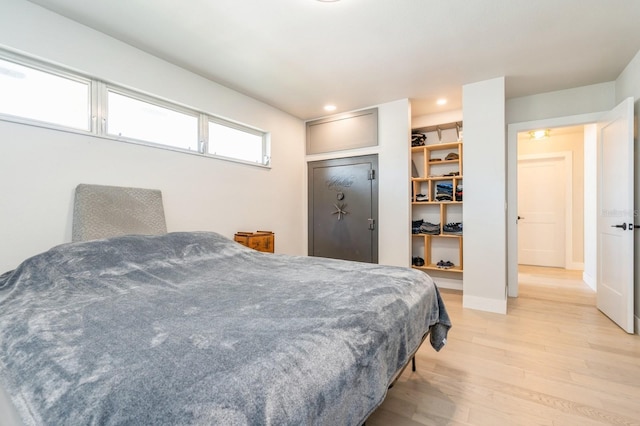 bedroom featuring light hardwood / wood-style flooring