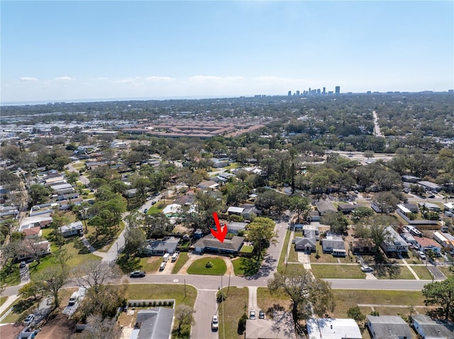 aerial view with a residential view and a city view