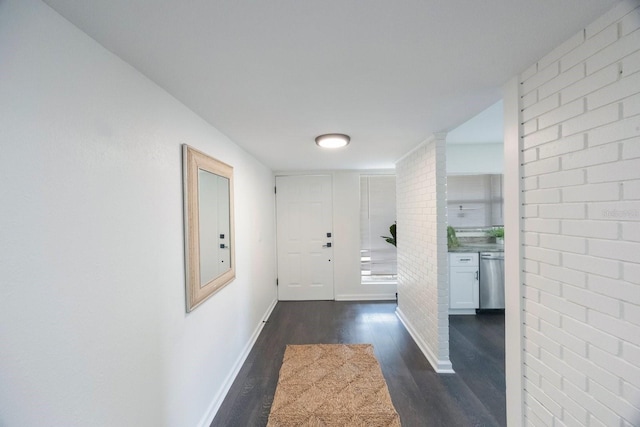 entryway featuring dark hardwood / wood-style flooring