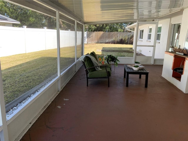 view of sunroom / solarium