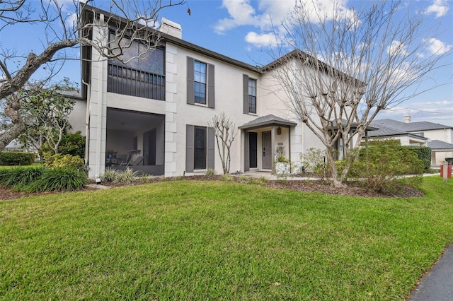 view of property with a front yard