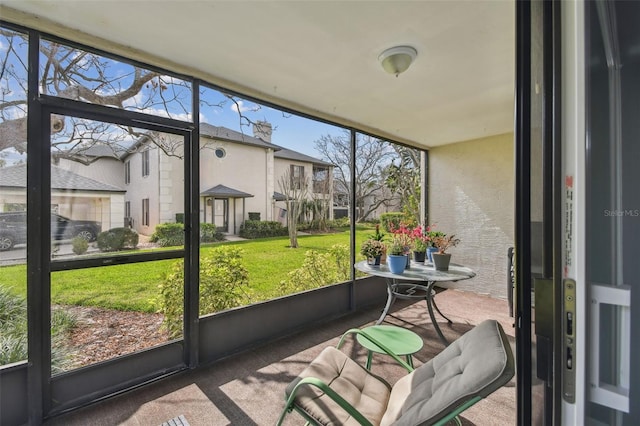 view of sunroom / solarium