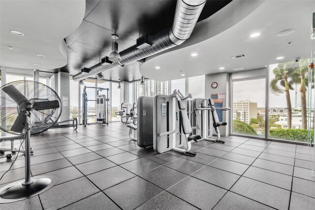 777 N Ashley Dr Unit 1915, Tampa, FL 33602 - gym with floor to ceiling windows