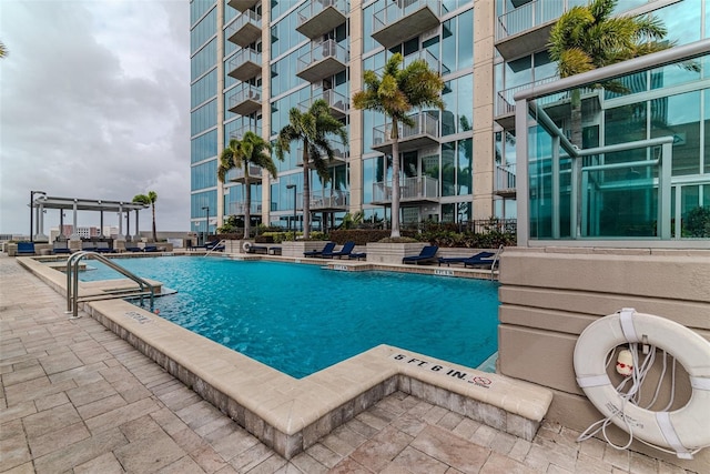 777 N Ashley Dr Unit 1915, Tampa, FL 33602 - view of swimming pool with a pergola
