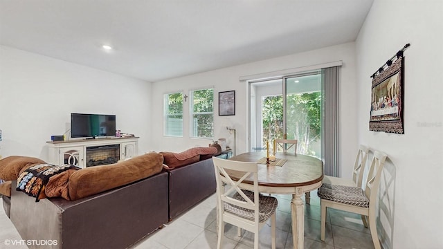 view of tiled living room