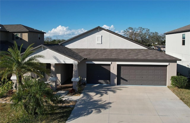 view of front of house featuring a garage