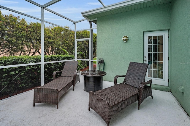 view of sunroom