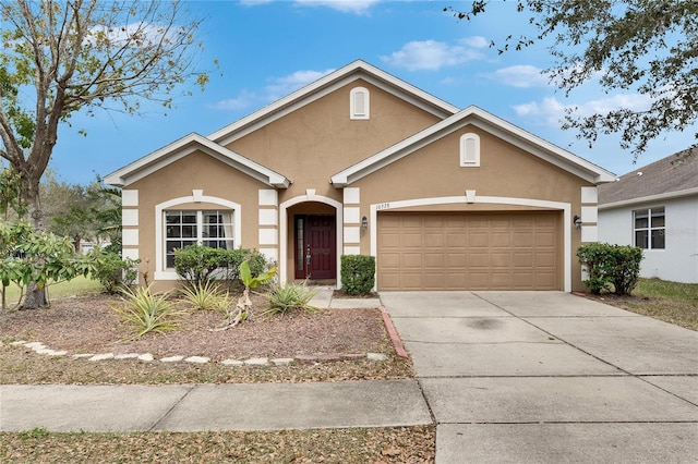 view of front of home featuring a garage