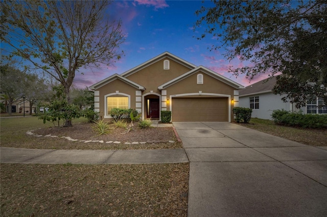 ranch-style house with a garage