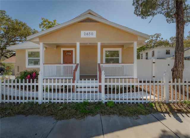 view of front of property with a porch