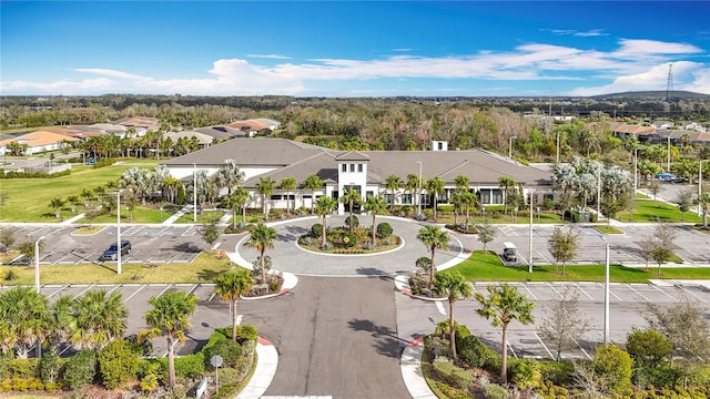 drone / aerial view with a residential view