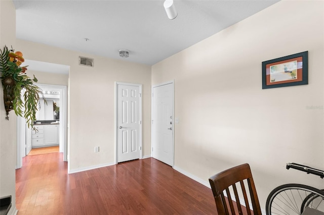 interior space featuring hardwood / wood-style floors