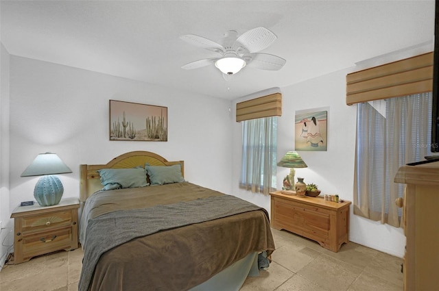 bedroom with a ceiling fan