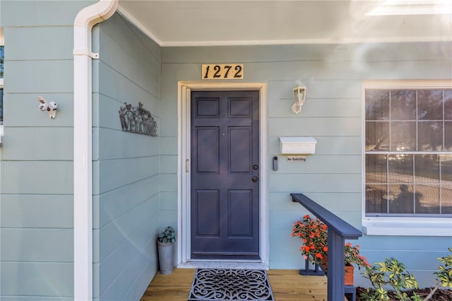 view of doorway to property