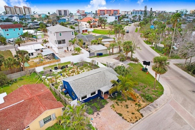 aerial view featuring a city view