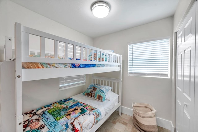 bedroom featuring a closet