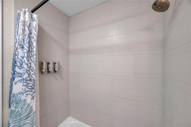 bathroom featuring walk in shower