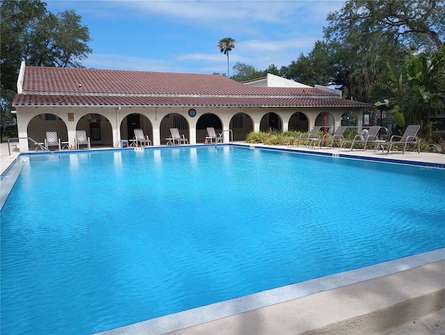 view of pool with a patio area