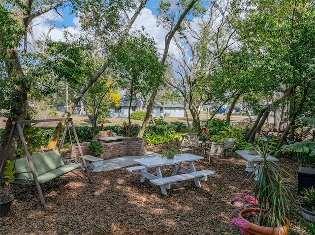 view of yard with a patio