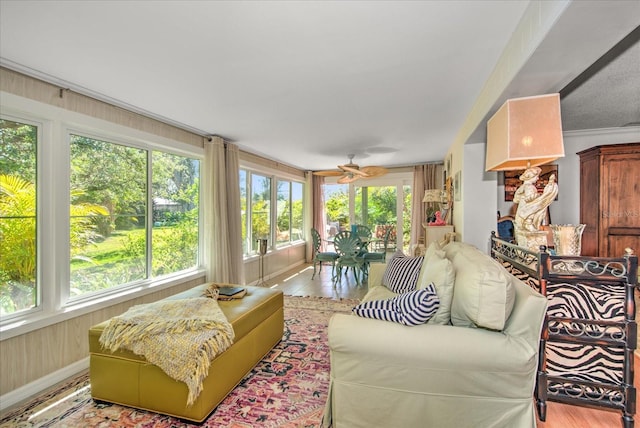 view of sunroom