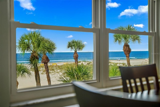 water view featuring a view of the beach