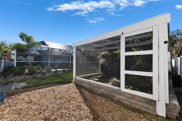 exterior space with a lanai